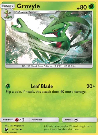 Grovyle #9 · Celestial Storm Pokémon card