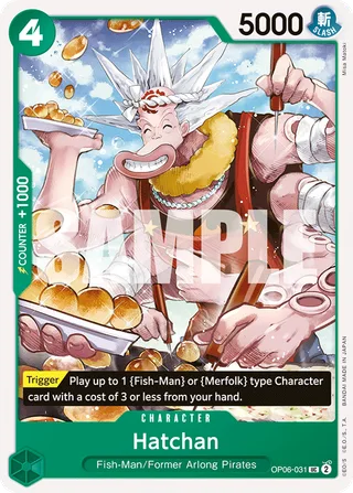 Hatchan #OP06-031 · Wings of the Captain Pre-Release Cards One Piece card