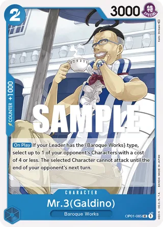 Mr.3 (Galdino) #OP01-085 · Romance Dawn One Piece card