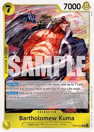 Bartholomew Kuma #EB04-054 · Adventure on Kami's Island One Piece card