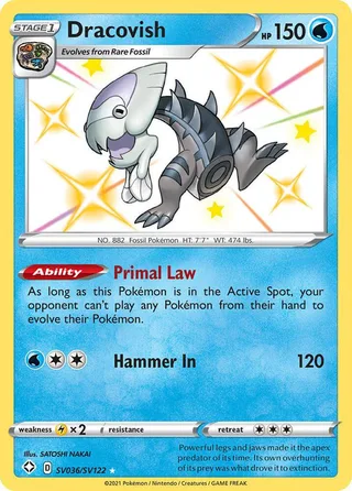 Dracovish #SV036 · Shining Fates Shiny Vault Pokémon card