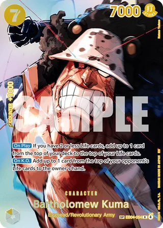 Bartholomew Kuma (SP) #EB04-054-sp · The Time of Battle One Piece card