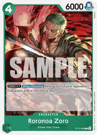 Roronoa Zoro #ST12-008 · Learn Together Deck Set One Piece card