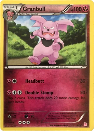 Granbull #14 · XY trainer Kit (Sylveon) Pokémon card