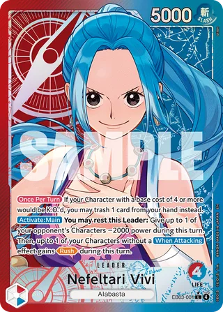 Nefeltari Vivi (Alternate Art) #EB03-001-alternate-art · Extra Booster: One Piece Heroines Edition One Piece card