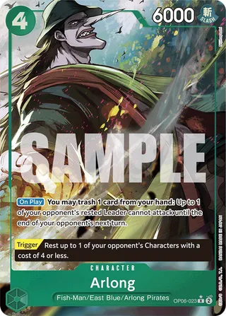 Arlong (Alternate Art) #OP06-023-alternate-art · Premium Booster -The Best- One Piece card
