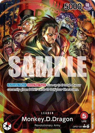 Monkey.D.Dragon (Parallel) #OP07-001-parallel · 500 Years in the Future One Piece card