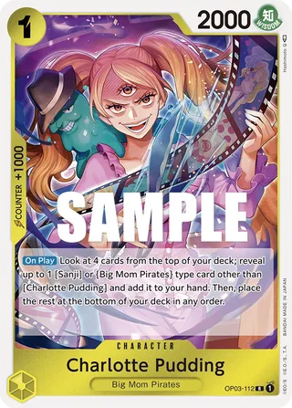 Charlotte Pudding #OP03-112 · ST-20: Starter Deck 20 YELLOW Charlotte Katakuri One Piece card