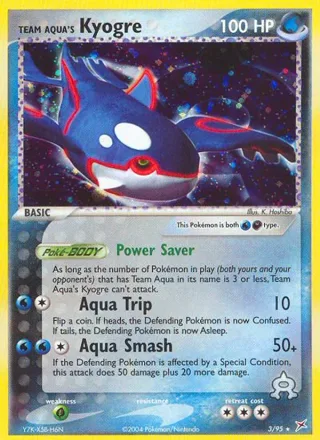 Team Aqua's Kyogre #3 · Team Magma vs Team Aqua Pokémon card