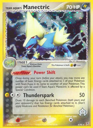 Team Aqua's Manectric #4 · Team Magma vs Team Aqua Pokémon card