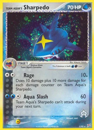 Team Aqua's Sharpedo #5 · Team Magma vs Team Aqua Pokémon card