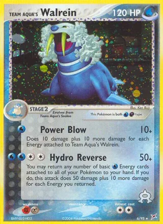 Team Aqua's Walrein #6 · Team Magma vs Team Aqua Pokémon card