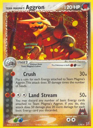 Team Magma's Aggron #7 · Team Magma vs Team Aqua Pokémon card