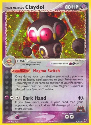 Team Magma's Claydol #8 · Team Magma vs Team Aqua Pokémon card