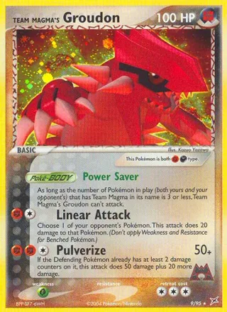 Team Magma's Groudon #9 · Team Magma vs Team Aqua Pokémon card