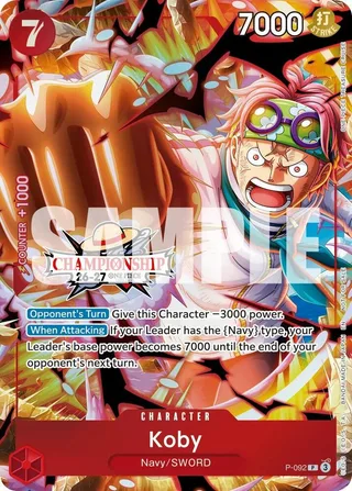 Koby (CS 26-27 Event Pack Finalist Ver.) #P-092-cs-26-27-event-pack · One Piece Promotion Cards One Piece card