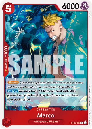 Marco #ST30-008 · ST-30: Starter Deck 30 EX Luffy & Ace One Piece card