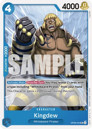 Kingdew #OP08-044 · Two Legends Pre-Release Cards One Piece card