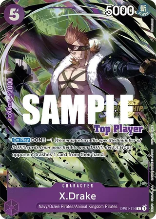 X.Drake (CS 2023 Top Players Pack) #OP01-114-cs-2023-top-players-pack · One Piece Promotion Cards One Piece card