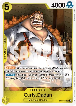 Curly.Dadan #ST13-006 · ST-13: Ultra Deck The Three Brothers One Piece card