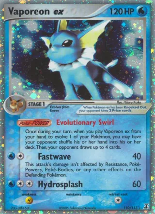 Vaporeon ex #110 · Delta Species Pokémon card