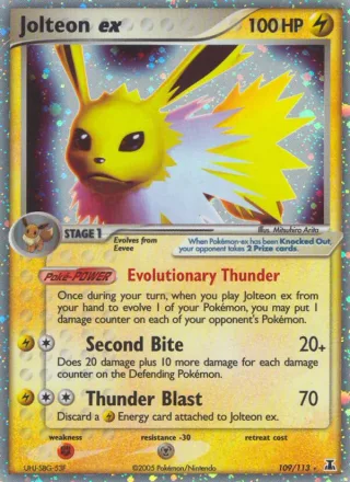 Jolteon ex #109 · Delta Species Pokémon card
