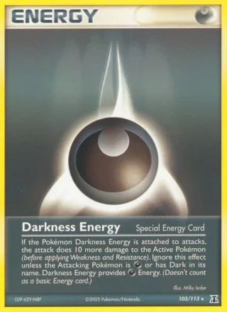 Darkness Energy #103 · Delta Species Pokémon card