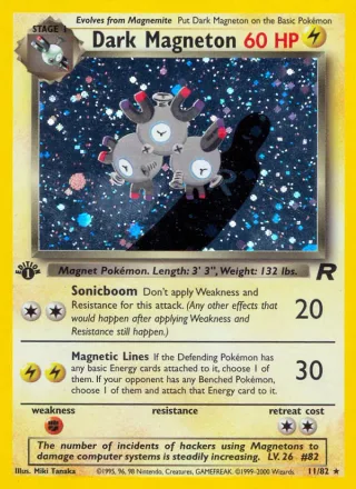 Dark Magneton #11 · Team Rocket Pokémon card