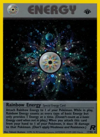 Rainbow Energy #17 · Team Rocket Pokémon card