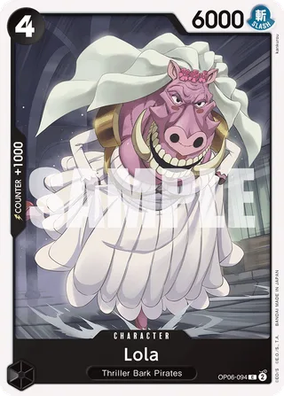 Lola #OP06-094 · Wings of the Captain Pre-Release Cards One Piece card