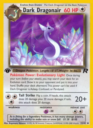 Dark Dragonair #33 · Team Rocket Pokémon card