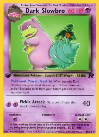 Dark Slowbro #29 · Team Rocket Pokémon card