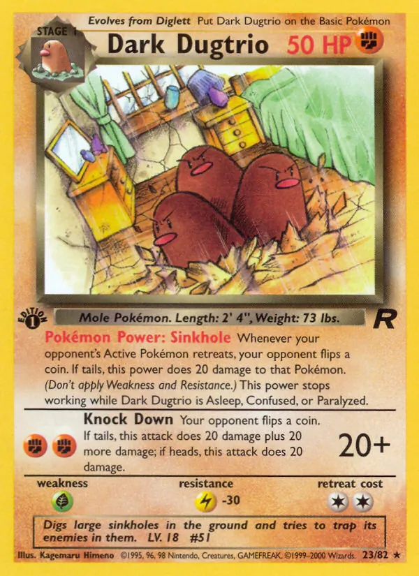 Dark Dugtrio full card art