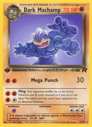 Dark Machamp #27 · Team Rocket Pokémon card