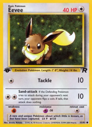 Eevee #55 · Team Rocket Pokémon card
