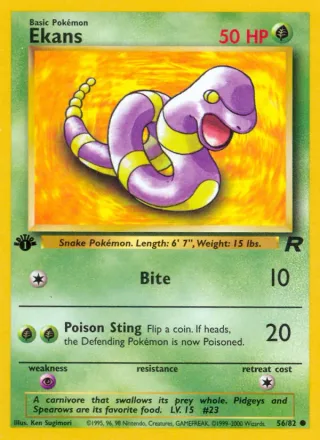 Ekans #56 · Team Rocket Pokémon card