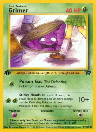 Grimer #57 · Team Rocket Pokémon card