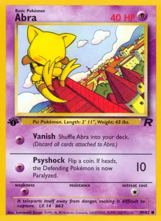 Abra #49 · Team Rocket Pokémon card