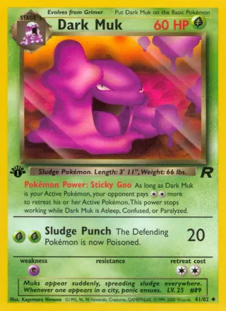 Dark Muk #41 · Team Rocket Pokémon card