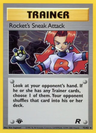Rocket's Sneak Attack #72 · Team Rocket Pokémon card