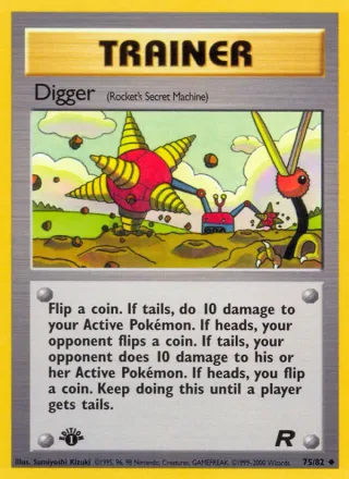 Digger #75 · Team Rocket Pokémon card
