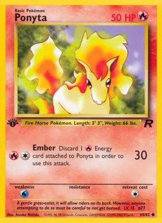 Ponyta #64 · Team Rocket Pokémon card