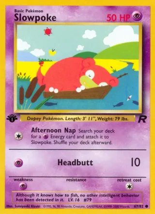 Slowpoke #67 · Team Rocket Pokémon card