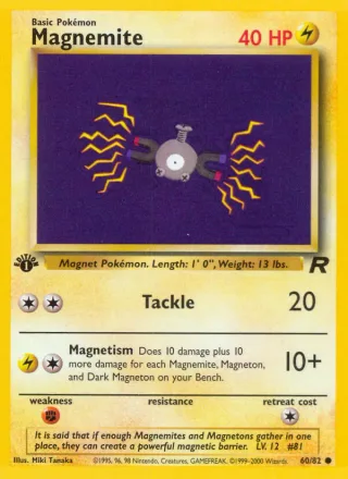 Magnemite #60 · Team Rocket Pokémon card