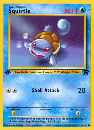 Squirtle #68 · Team Rocket Pokémon card