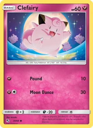 Clefairy #39 · Hidden Fates Pokémon card