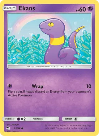 Ekans #25 · Hidden Fates Pokémon card