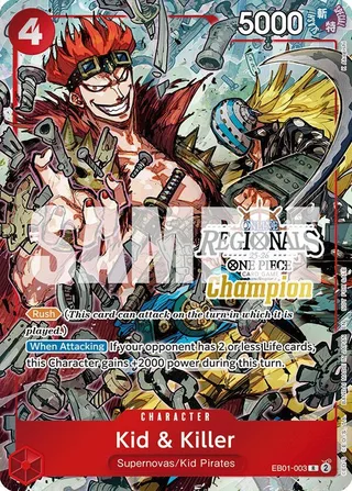 Kid & Killer (Online Regional Champion Card Set 2025 Vol.2) #EB01-003-online-regional-champion-card-set-2025-vol-2 · One Piece Promotion Cards One Piece card