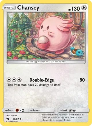 Chansey #46 · Hidden Fates Pokémon card