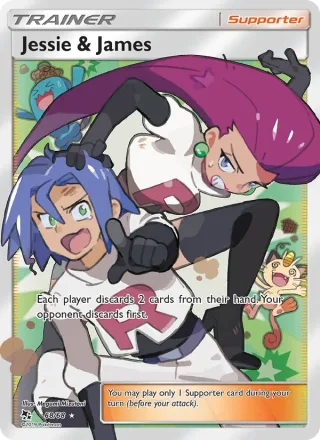 Jessie & James #68 · Hidden Fates Pokémon card